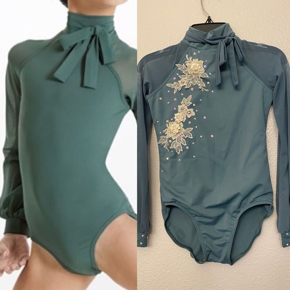Weissman Balera solo Dance costume juniper Long custom Leotard MT11449 MC